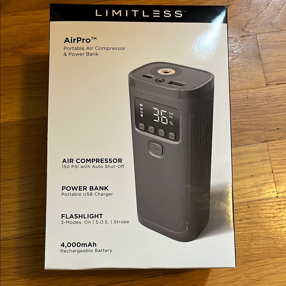 Air Pro Black portable Air Compressor and Power Bank